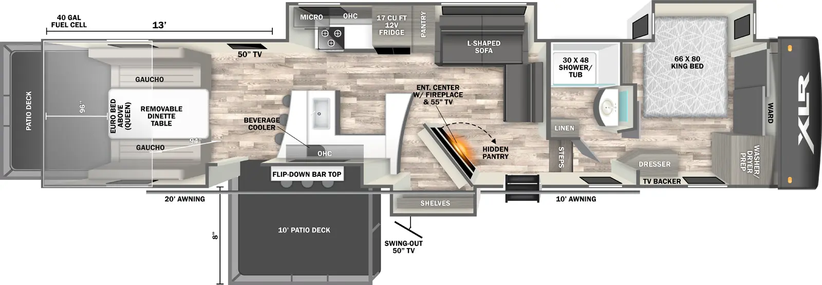 Xlr Nitro 40BAR13 Floorplan